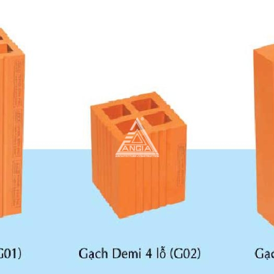 Gạch tuynel 4 lổ, gạch đờ mi, gạch đinh